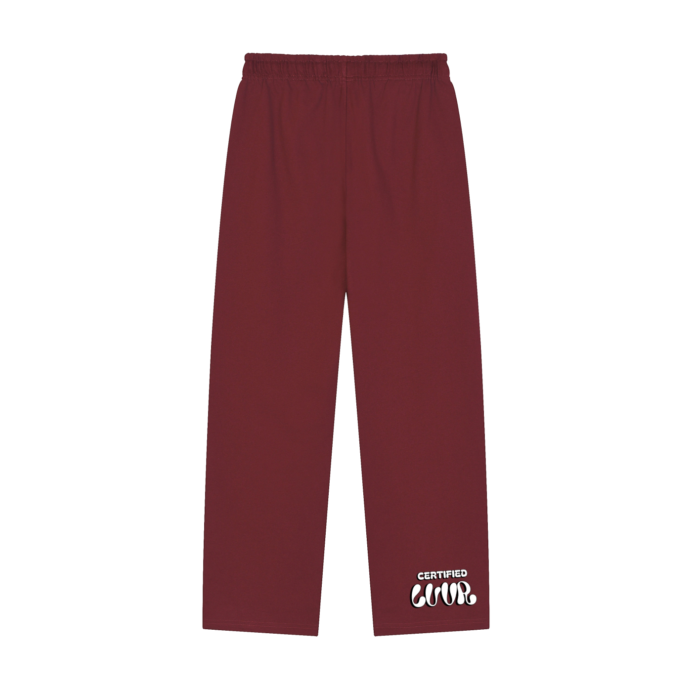 Solid Color Straight-Leg Sweatpants