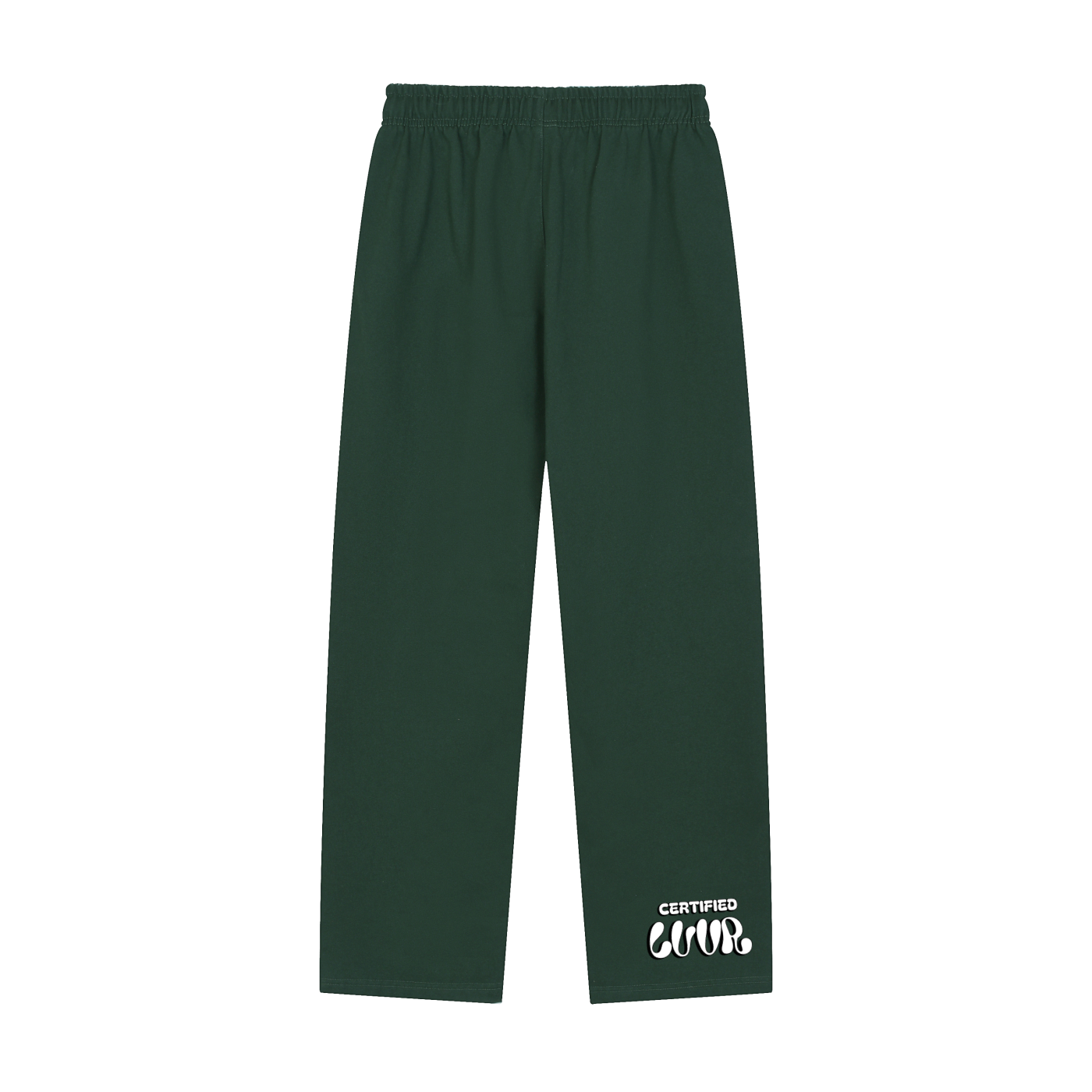 Solid Color Straight-Leg Sweatpants