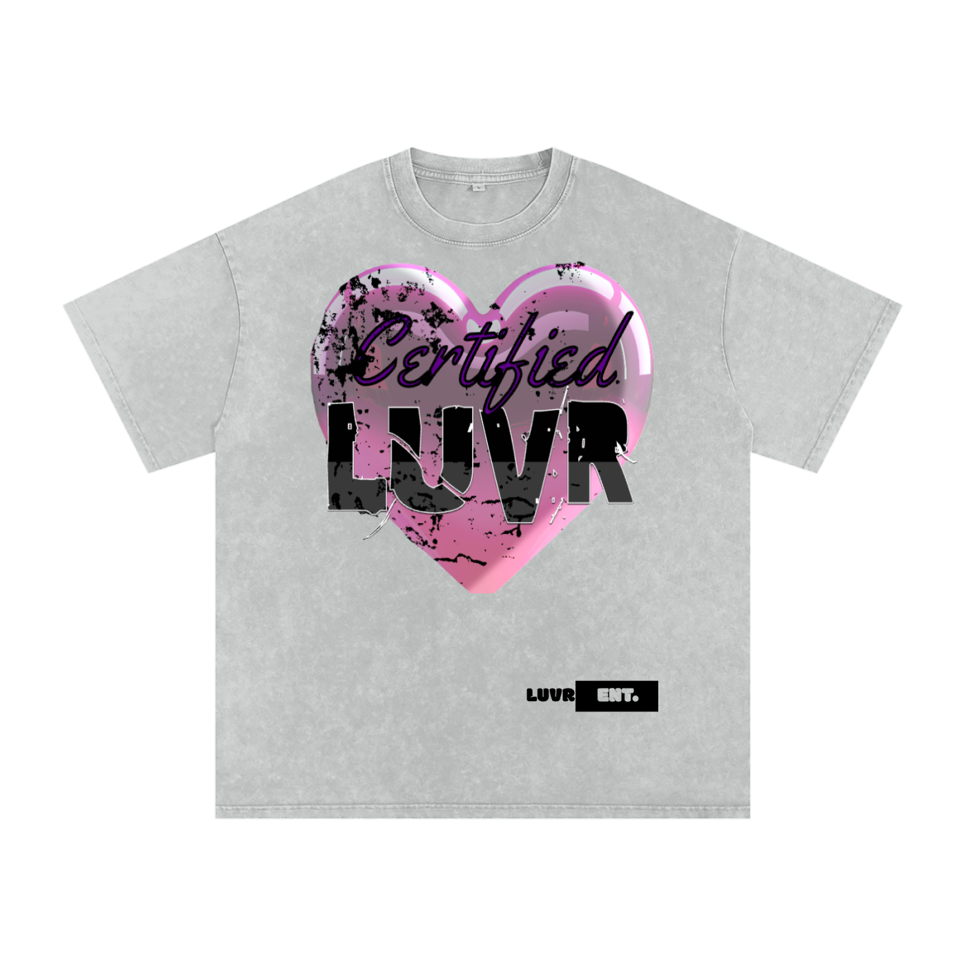 Snow Washed Oversized Cotton T-Shirt