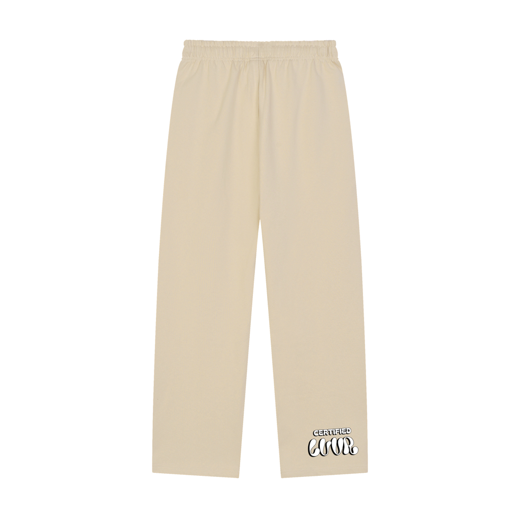 Solid Color Straight-Leg Sweatpants