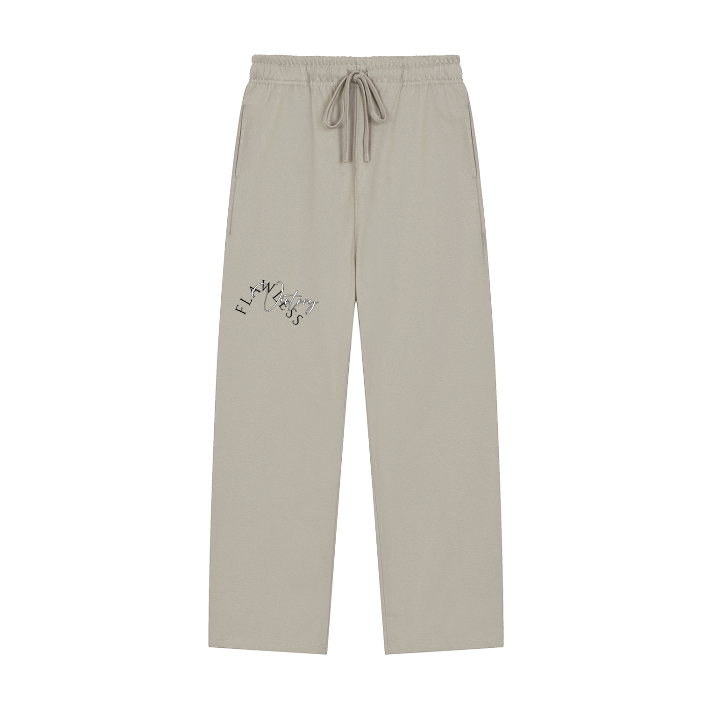 Solid Color Straight-Leg Sweatpants