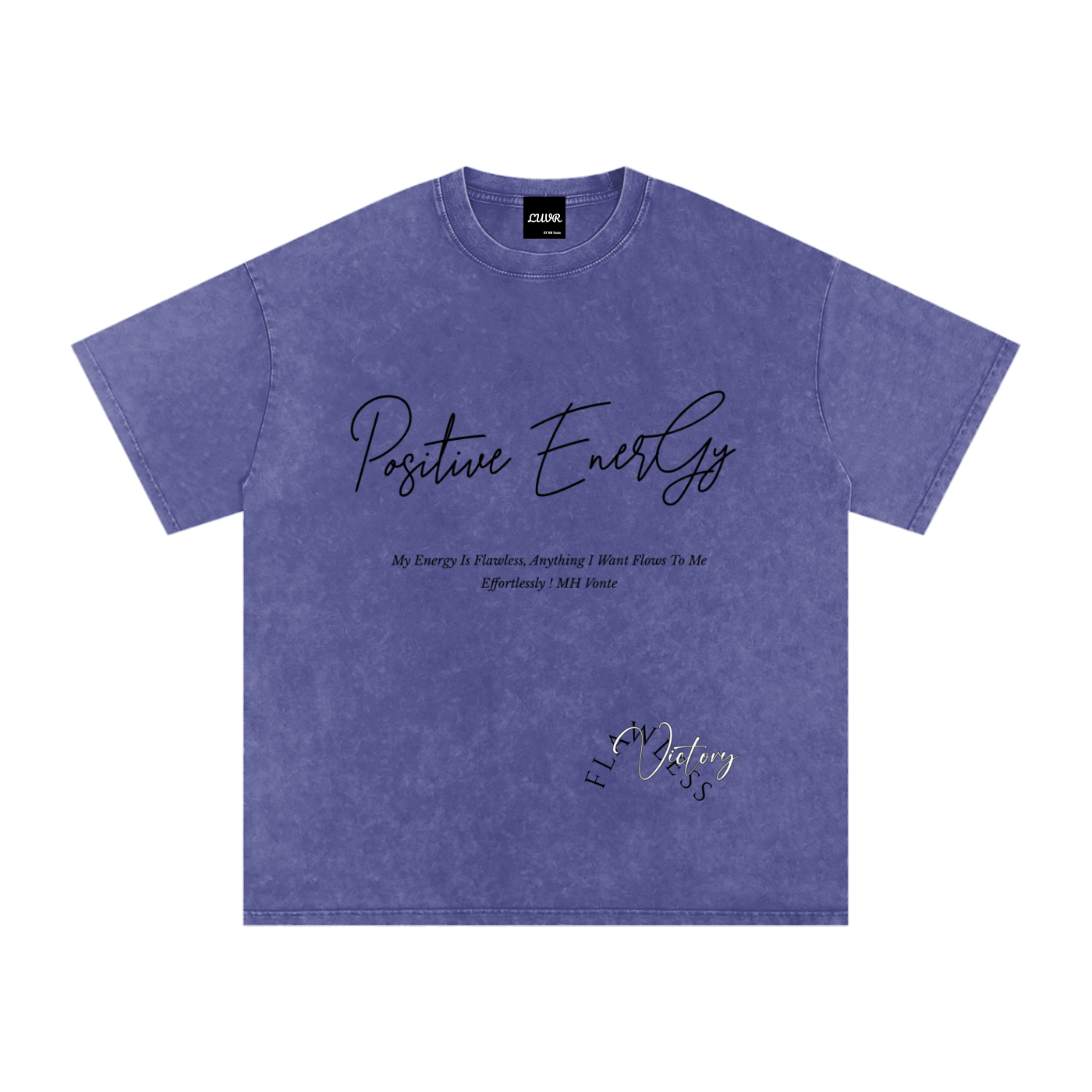 Positive Energy Snow Washed Oversized Cotton T-Shirt