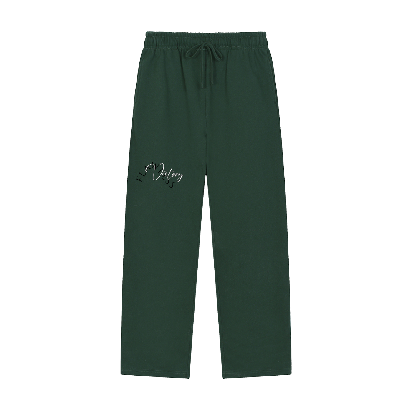 Solid Color Straight-Leg Sweatpants