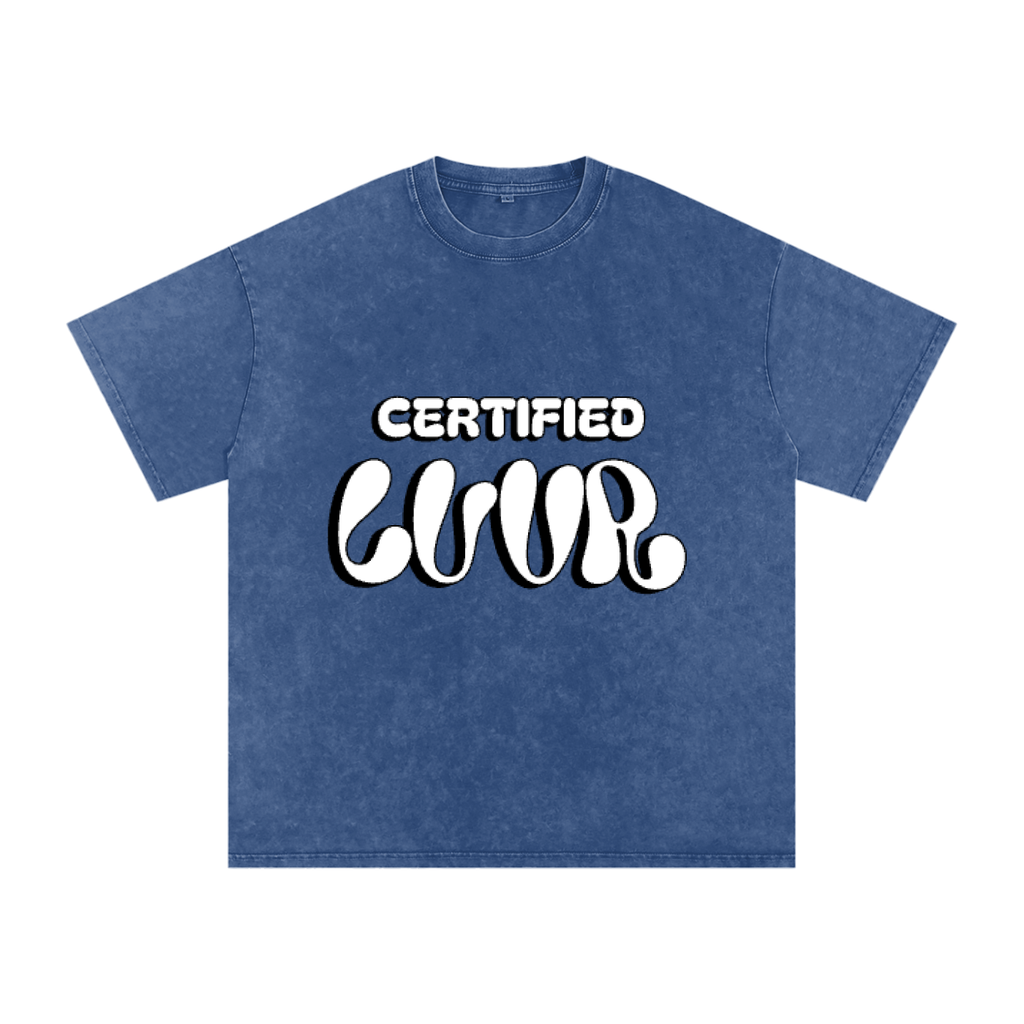 Snow Washed Oversized Cotton T-Shirt