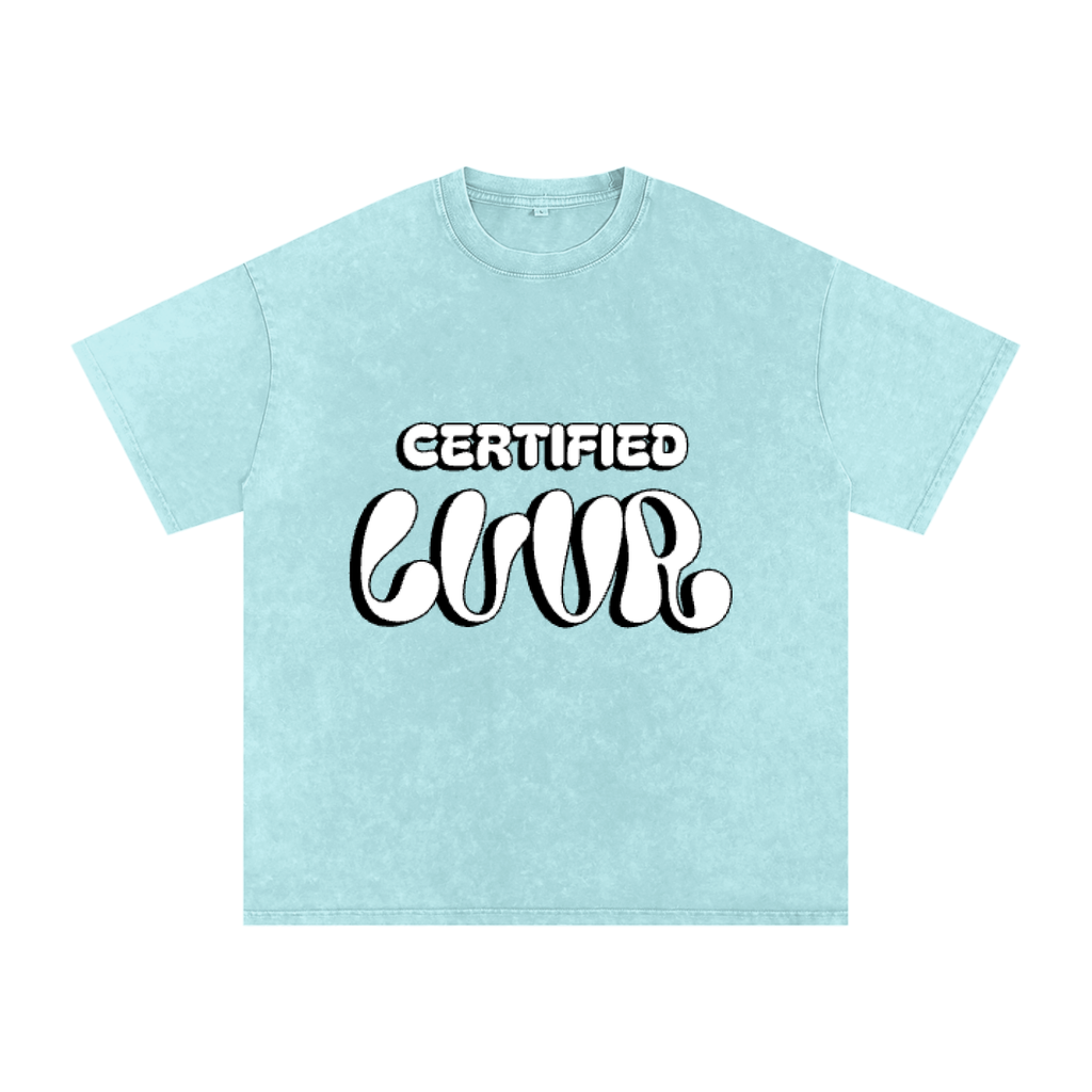 Snow Washed Oversized Cotton T-Shirt