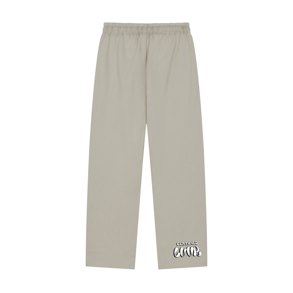 Solid Color Straight-Leg Sweatpants