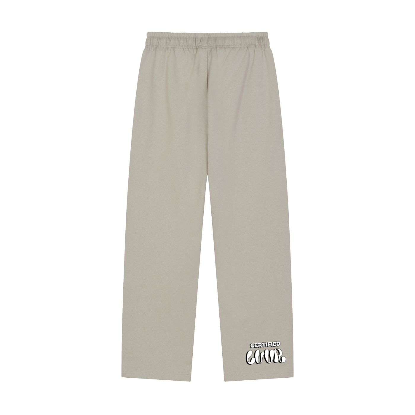 Solid Color Straight-Leg Sweatpants