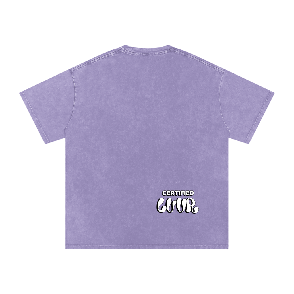 Positive Energy Snow Washed Oversized Cotton T-Shirt