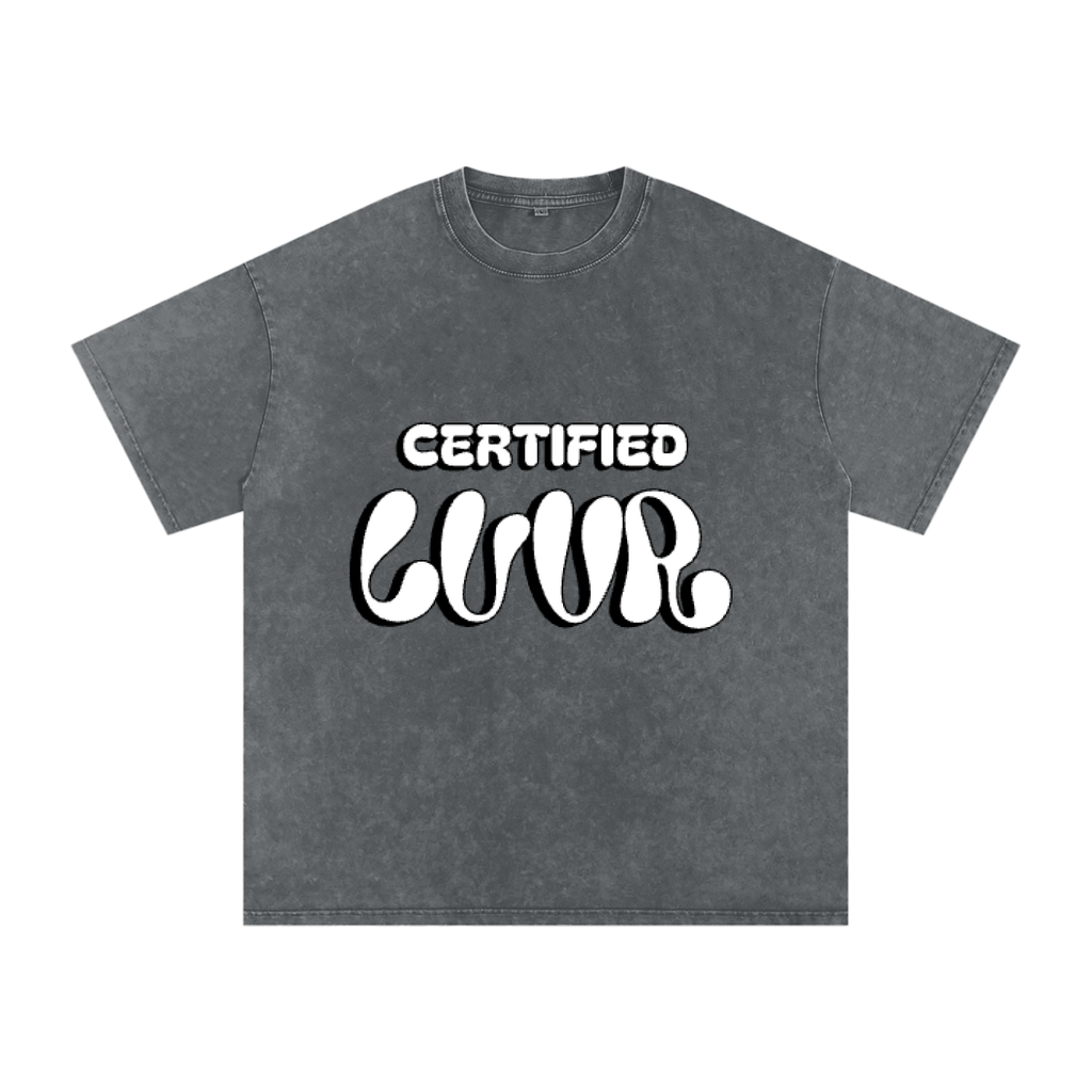 Snow Washed Oversized Cotton T-Shirt