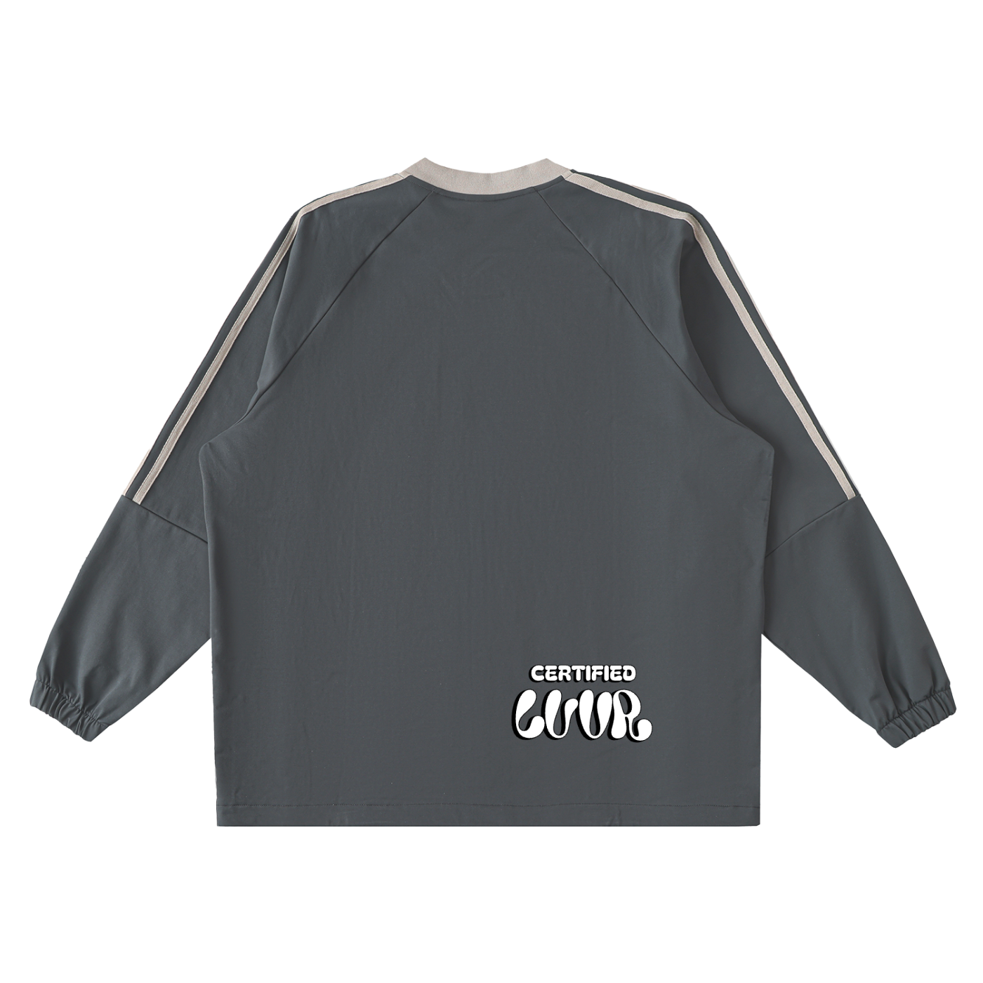 Color-Block V-Neck Long-Sleeve T-Shirt