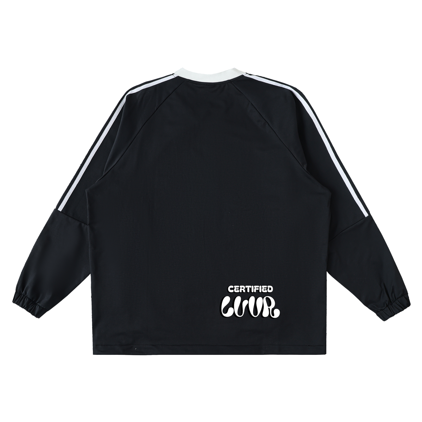 Color-Block V-Neck Long-Sleeve T-Shirt