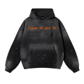 Always Get Back UP Vintage Washed Frayed Fleece Hoodie
