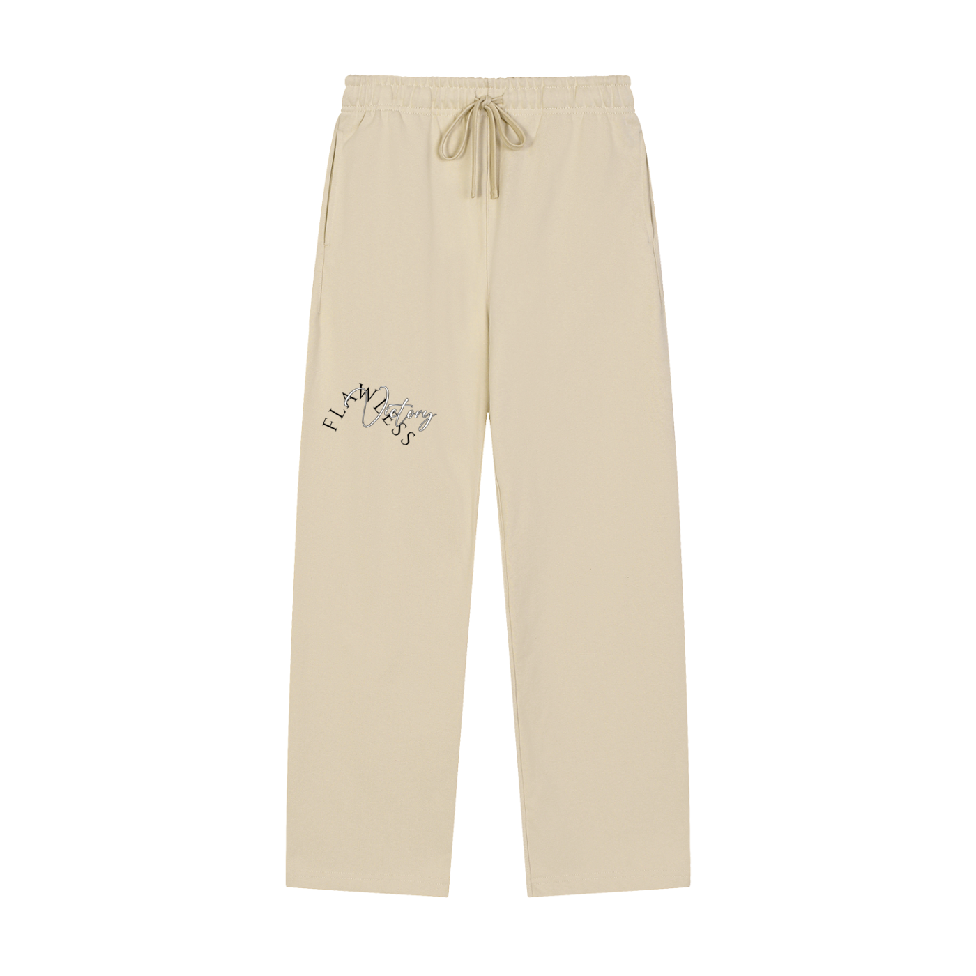 Solid Color Straight-Leg Sweatpants