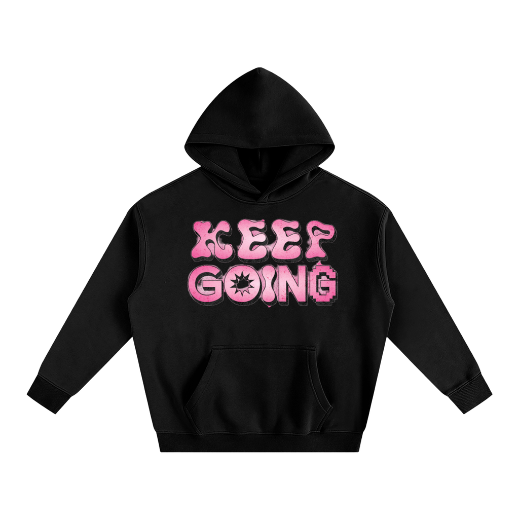 KEEP GOING Oversize Fleeced Hoodie