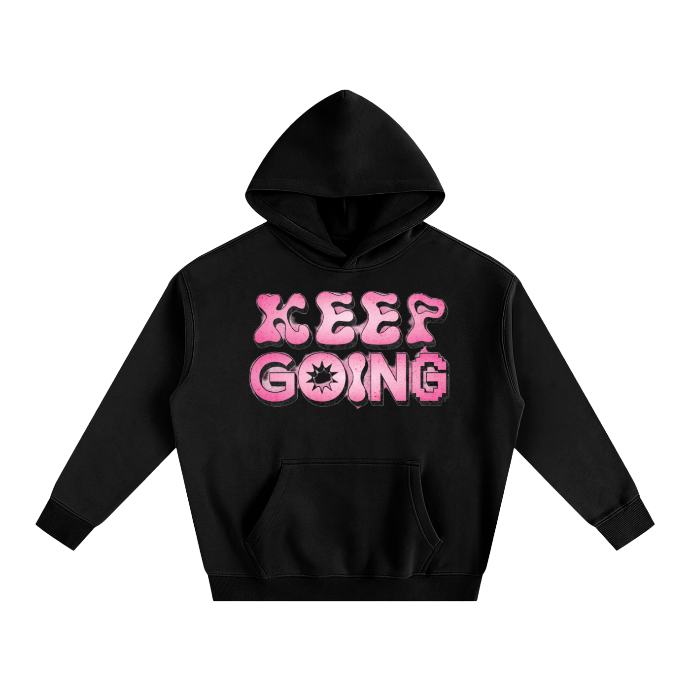 KEEP GOING Oversize Fleeced Hoodie