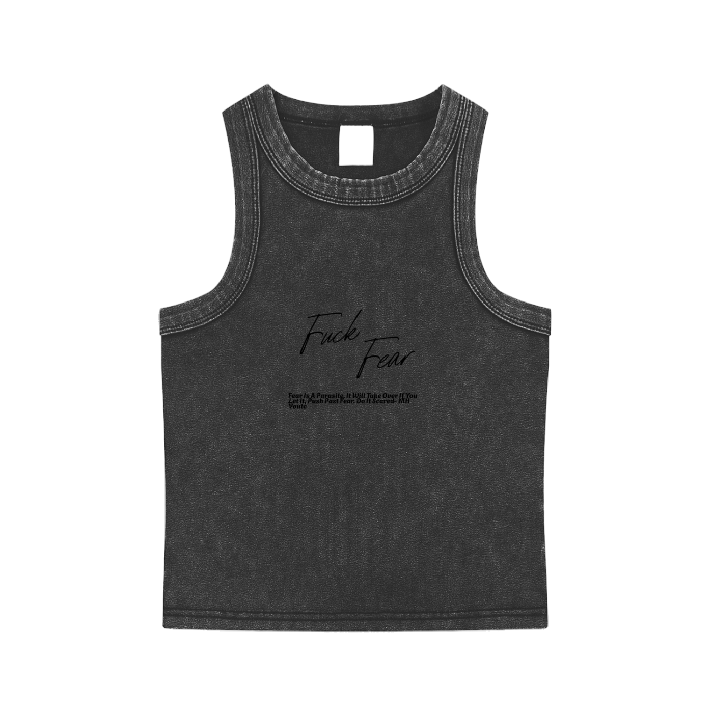 Fuck Fear Womens Snow Washed Tank Top