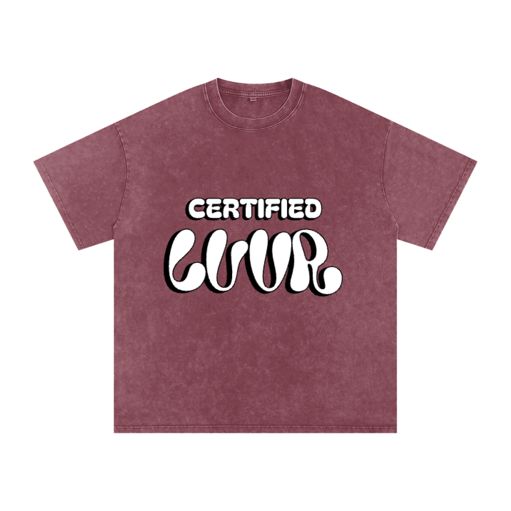 Snow Washed Oversized Cotton T-Shirt