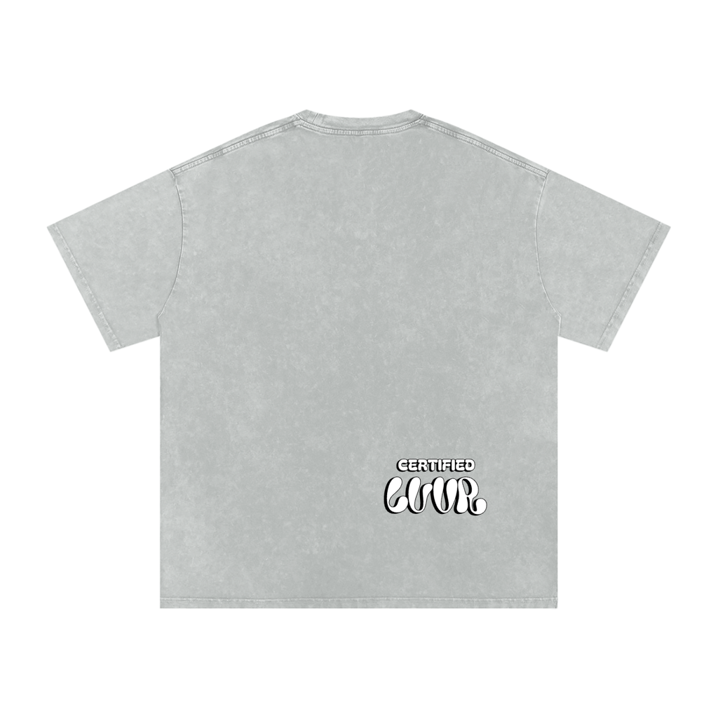 Snow Washed Oversized Cotton T-Shirt