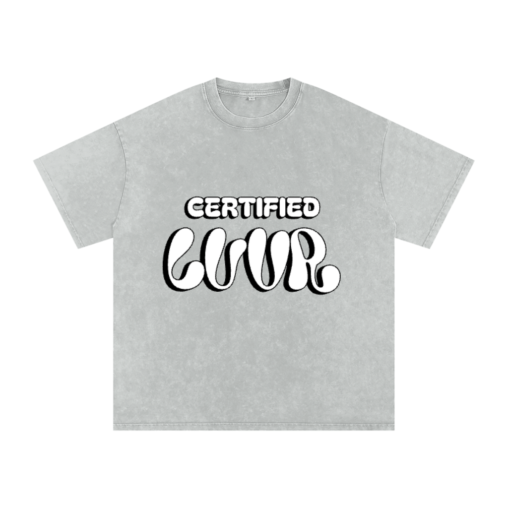 Snow Washed Oversized Cotton T-Shirt