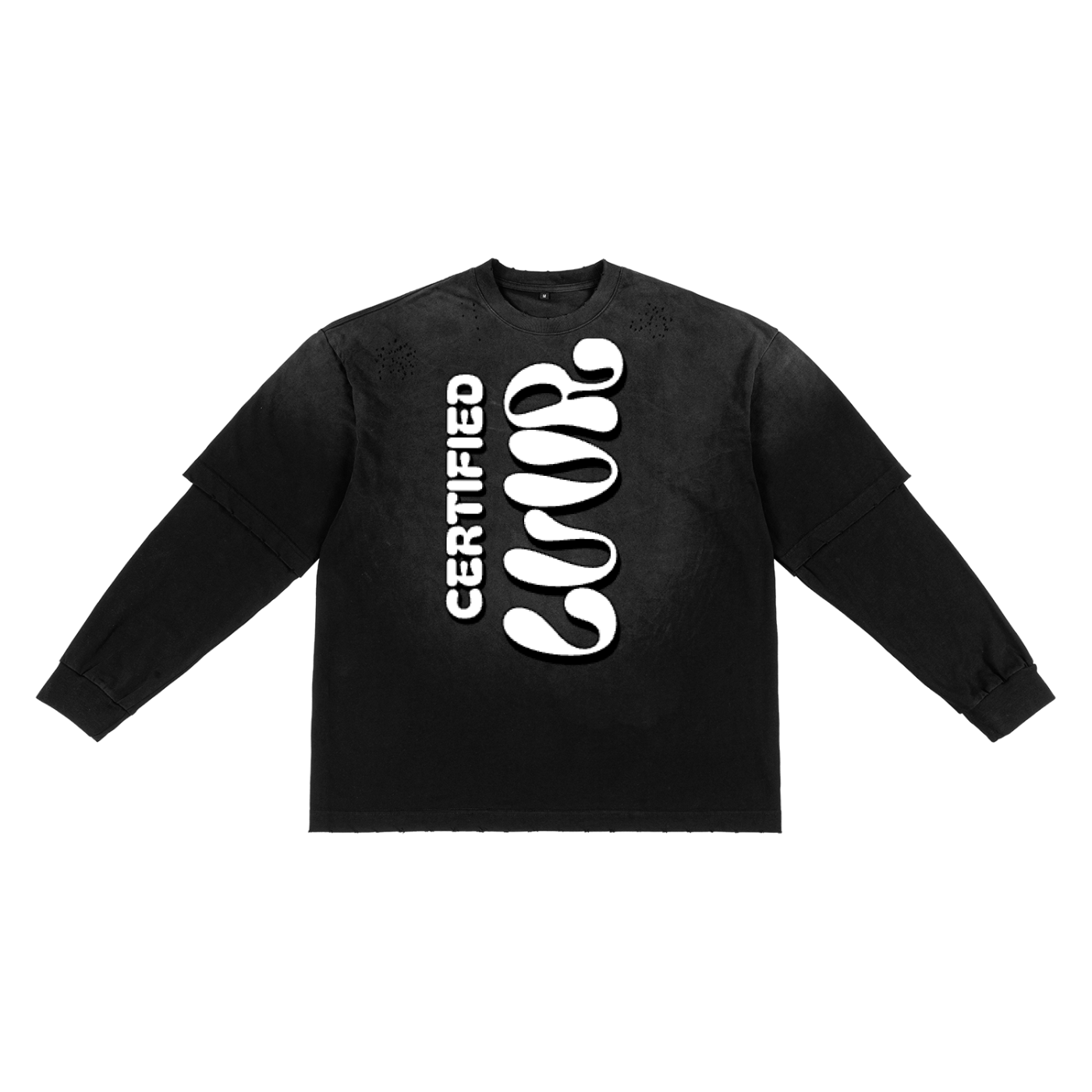 Sunfade Hand-Frayed Faux Two-Piece T-Shirt