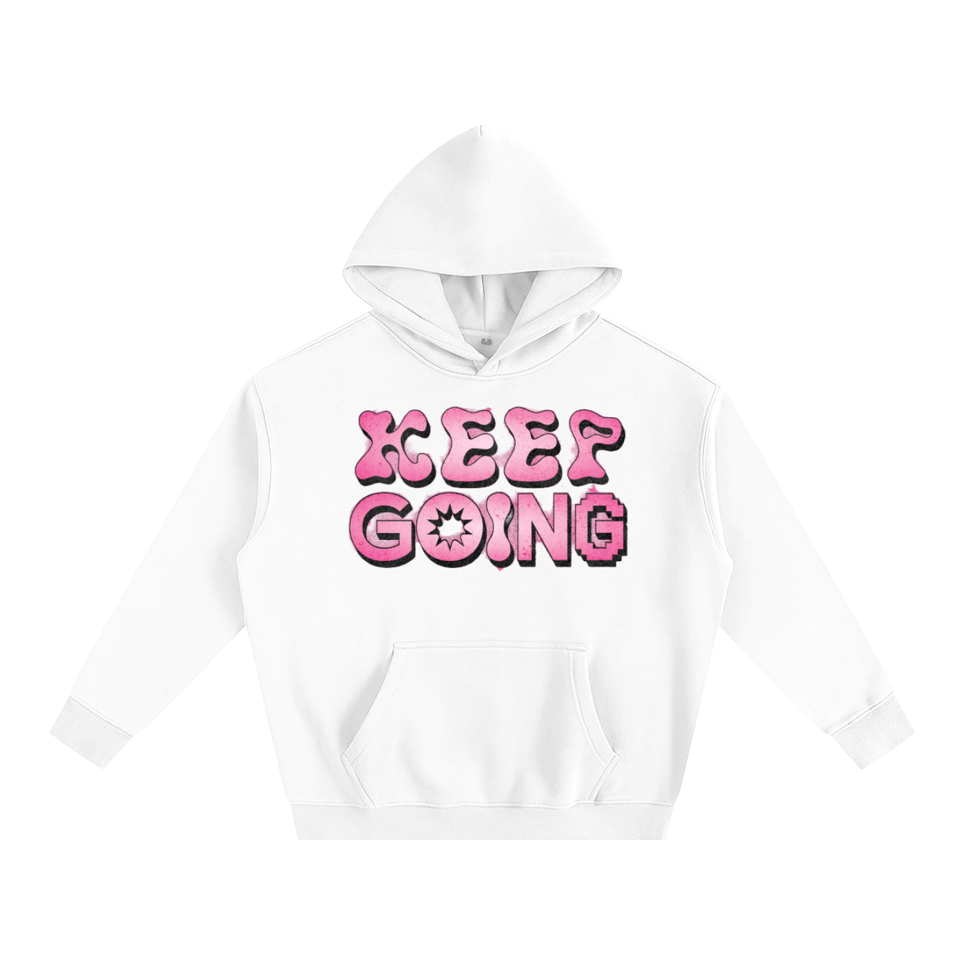 KEEP GOING Oversize Fleeced Hoodie