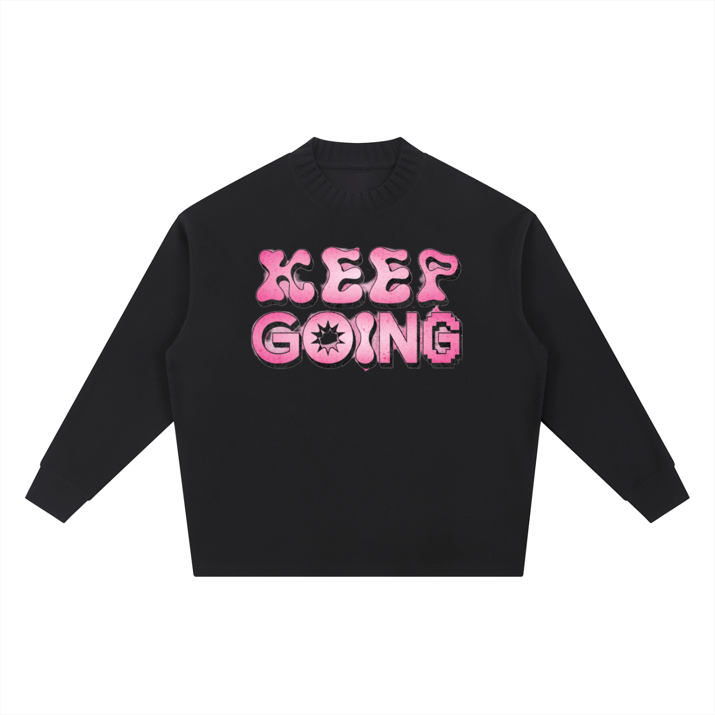 Knitted Round Neck Oversize Sweatshirt