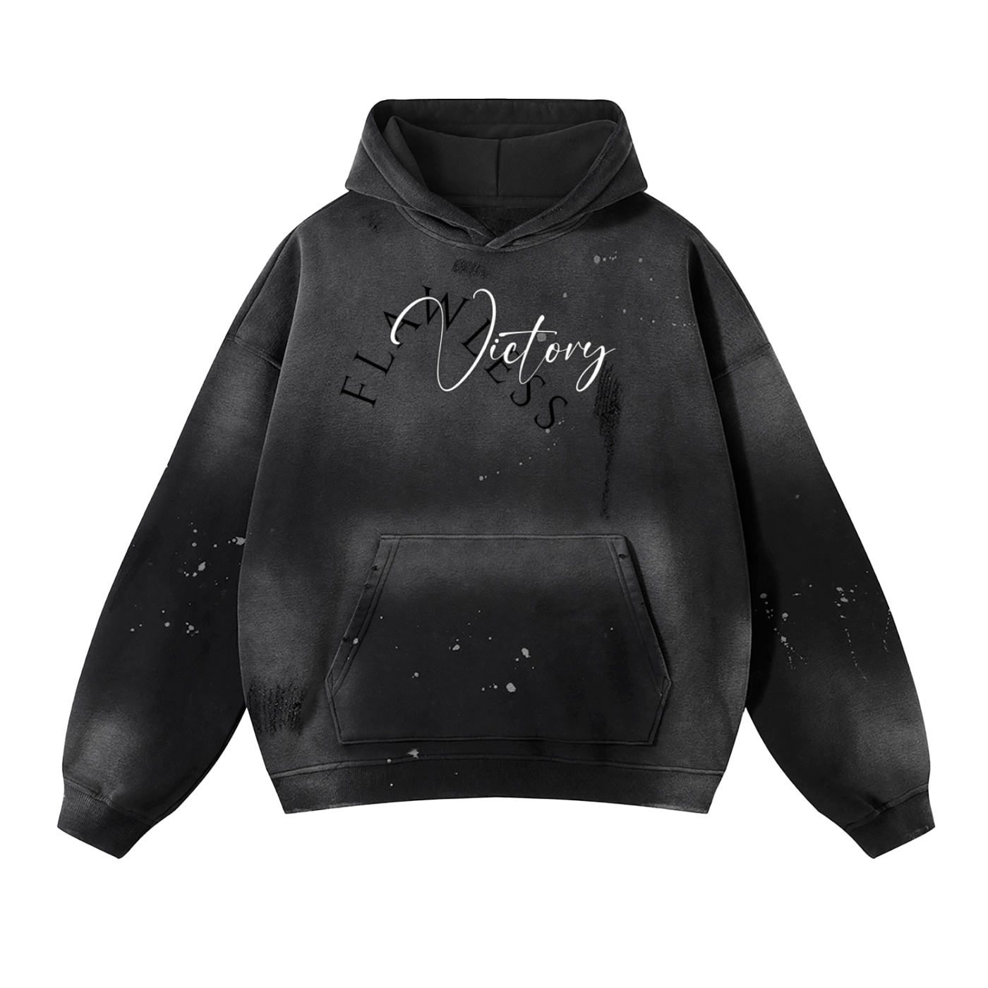 Flawless Victory Vintage Washed Frayed Fleece Hoodie