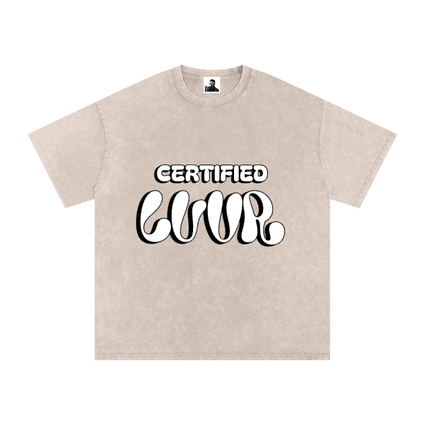 Snow Washed Oversized Cotton T-Shirt