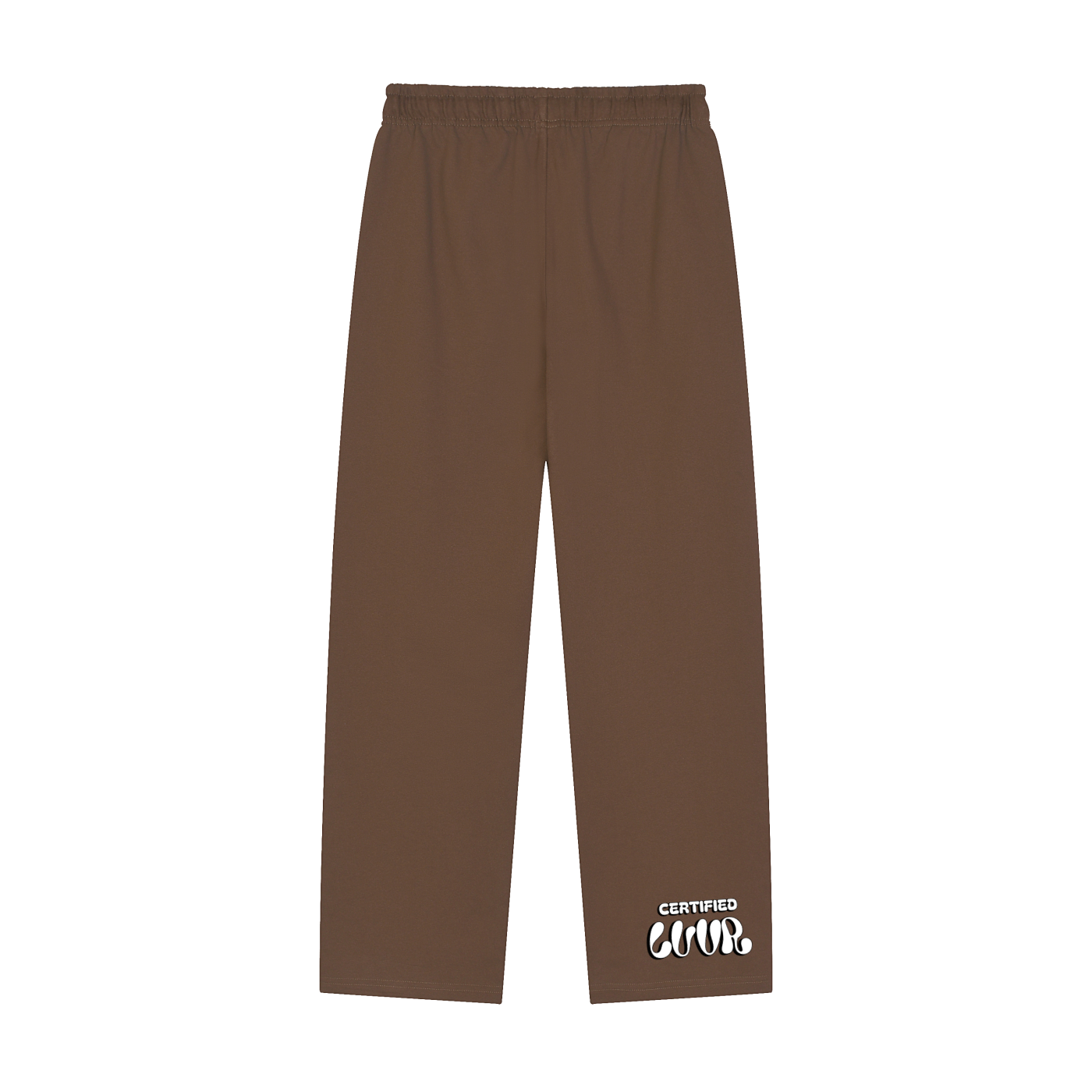 Solid Color Straight-Leg Sweatpants