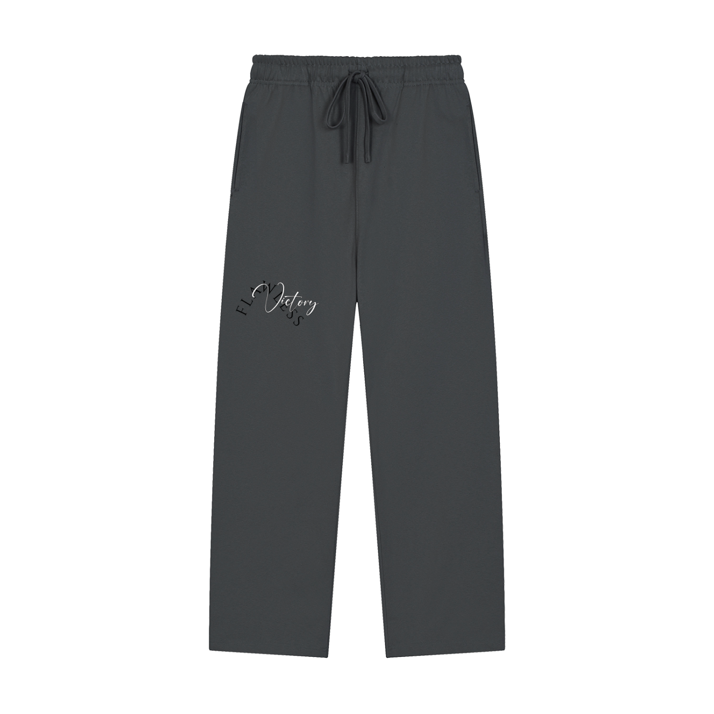 Solid Color Straight-Leg Sweatpants