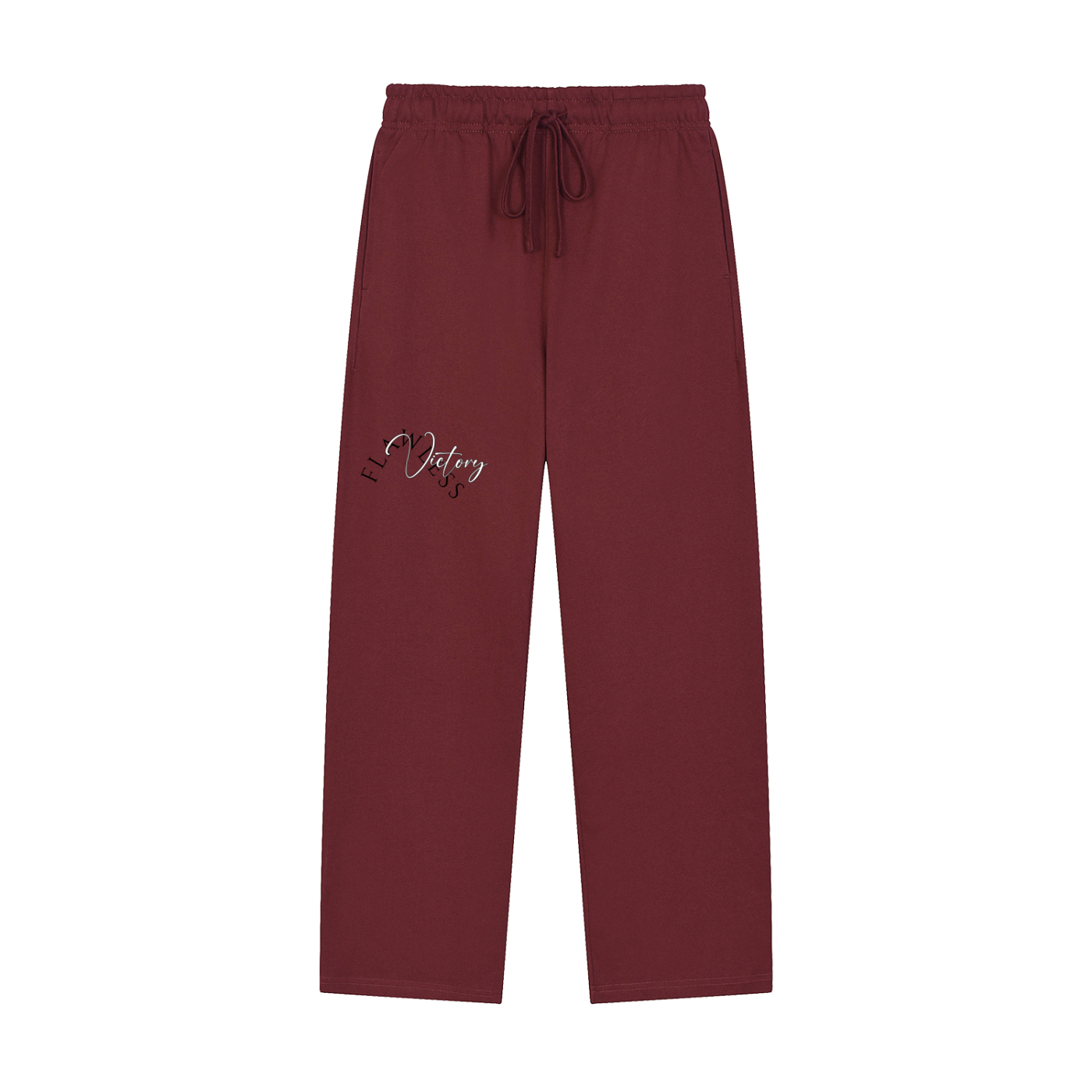 Solid Color Straight-Leg Sweatpants