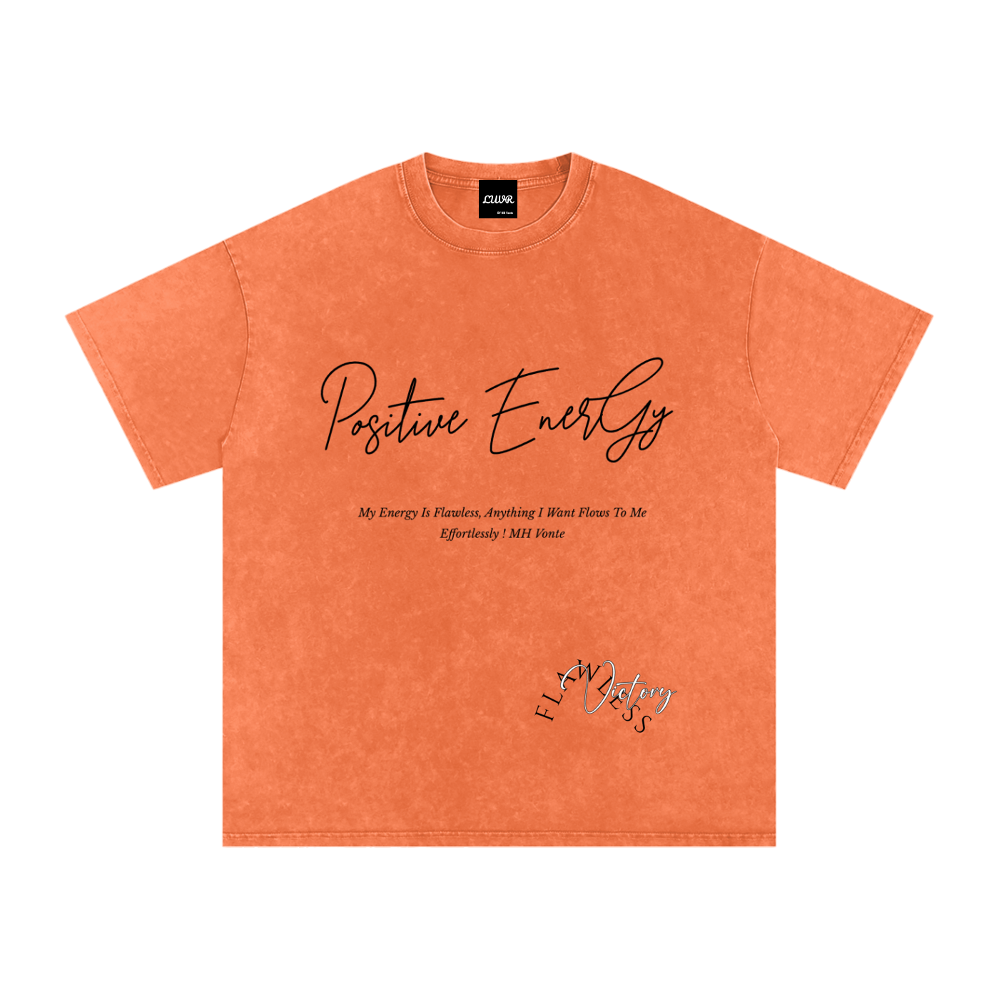 Positive Energy Snow Washed Oversized Cotton T-Shirt