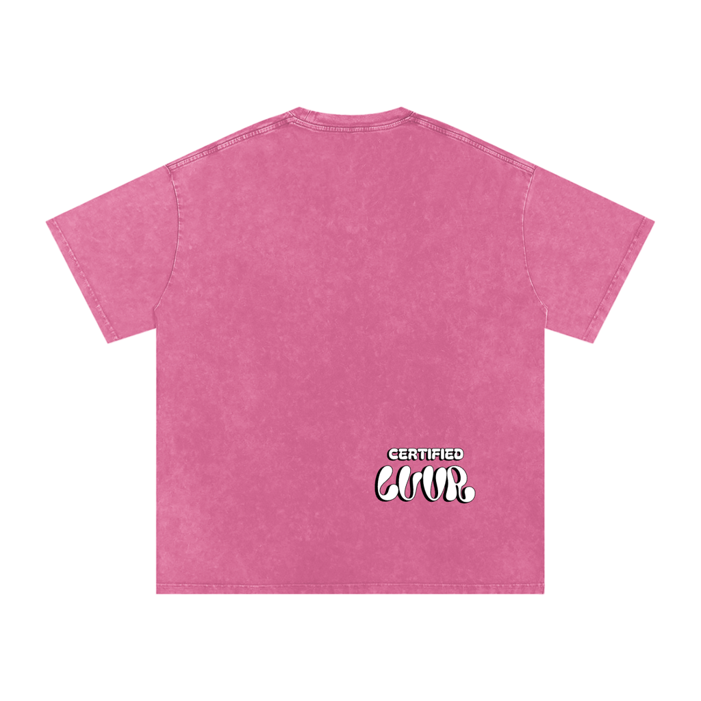 Snow Washed Oversized Cotton T-Shirt